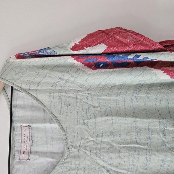 Double D Ranch Green Aztec Print Love The World Away Poncho Size L/XL - Picture 7 of 15